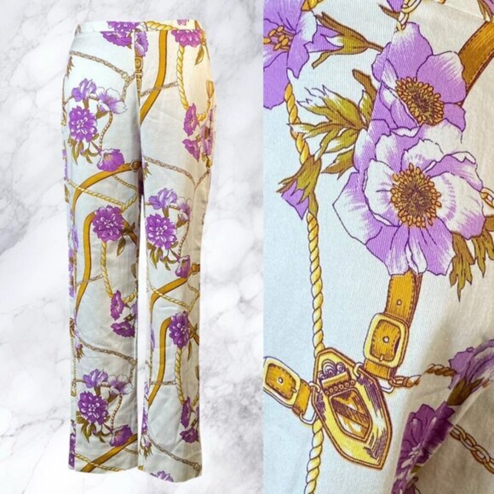 VTG Cabo Crop Pant in Ivory Floral